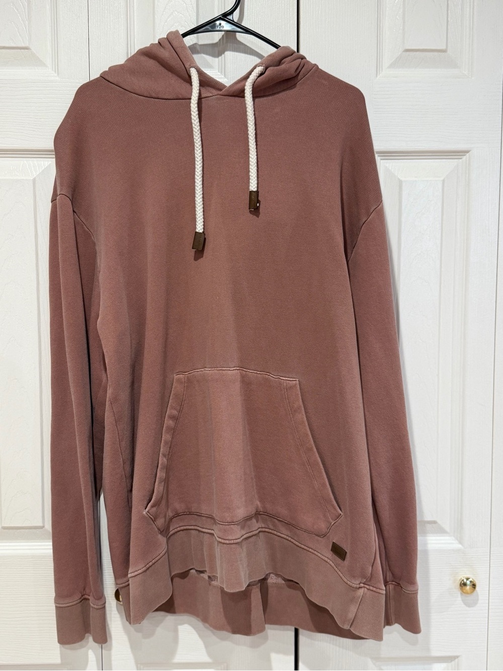 Men's Washed Mauve Crewneck Hoodie Sweatshirt - Picture 1 of 7